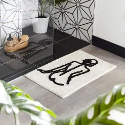 Furn. Nude Abstract Cotton Tufted Non-Slip Bath Mat - Ivory -Cheap furn Store 4e45f579eefd45a483b03502633f5d84