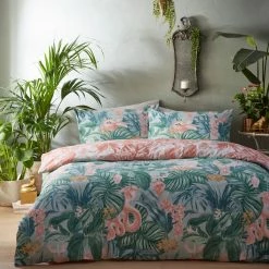 Furn. Medinilla Tropical Reversible Duvet Cover Set - Green -Cheap furn Store 4f242073004a40fda3fa076f5ab3b266