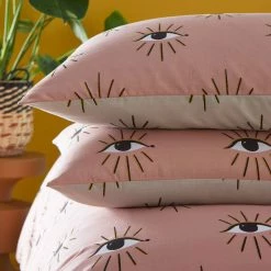 Furn. Theia Mystical Eyes Reversible Duvet Cover Set - Blush -Cheap furn Store 520448b8ebb044fb8ae01ab9bddff6b8 1