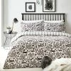 Furn. Minimalist Skandi Woodland Brushed Cotton Reversible Duvet Cover Set - Charcoal
