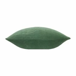 Furn. Mangata Rectangular Pleated Cotton Velvet Feather Filled Cushion - Green -Cheap furn Store 56f4d6583ebb4d45bb9755537c2c6725