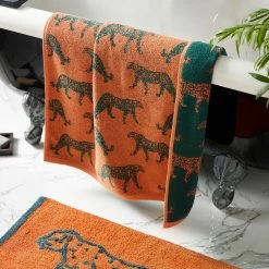 Furn. Leopard Animal Jacquard Bath Towel - Orange 5 Furn. Leopard Animal Jacquard Bath Towel - Orange -Cheap furn Store 586fdb9c31be462d91c24994282ad564
