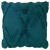 Furn. Kamjo Geometric Cotton Tufted Feather Filled Cushion - Navy