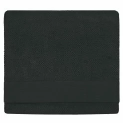 Furn. Textured Weave Bath Sheet - Black