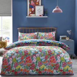Furn. Wild Meadow Floral Reversible Duvet Cover Set - Blue -Cheap furn Store 5fd72b0885cc47e698702314719ab7bd