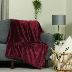 Furn. Harlow throw - Berry -Cheap furn Store 645e1c564a934e23b5f0499fbc0a2855