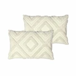 Furn. Orson Cushions (Twin Pack) - Ecru
