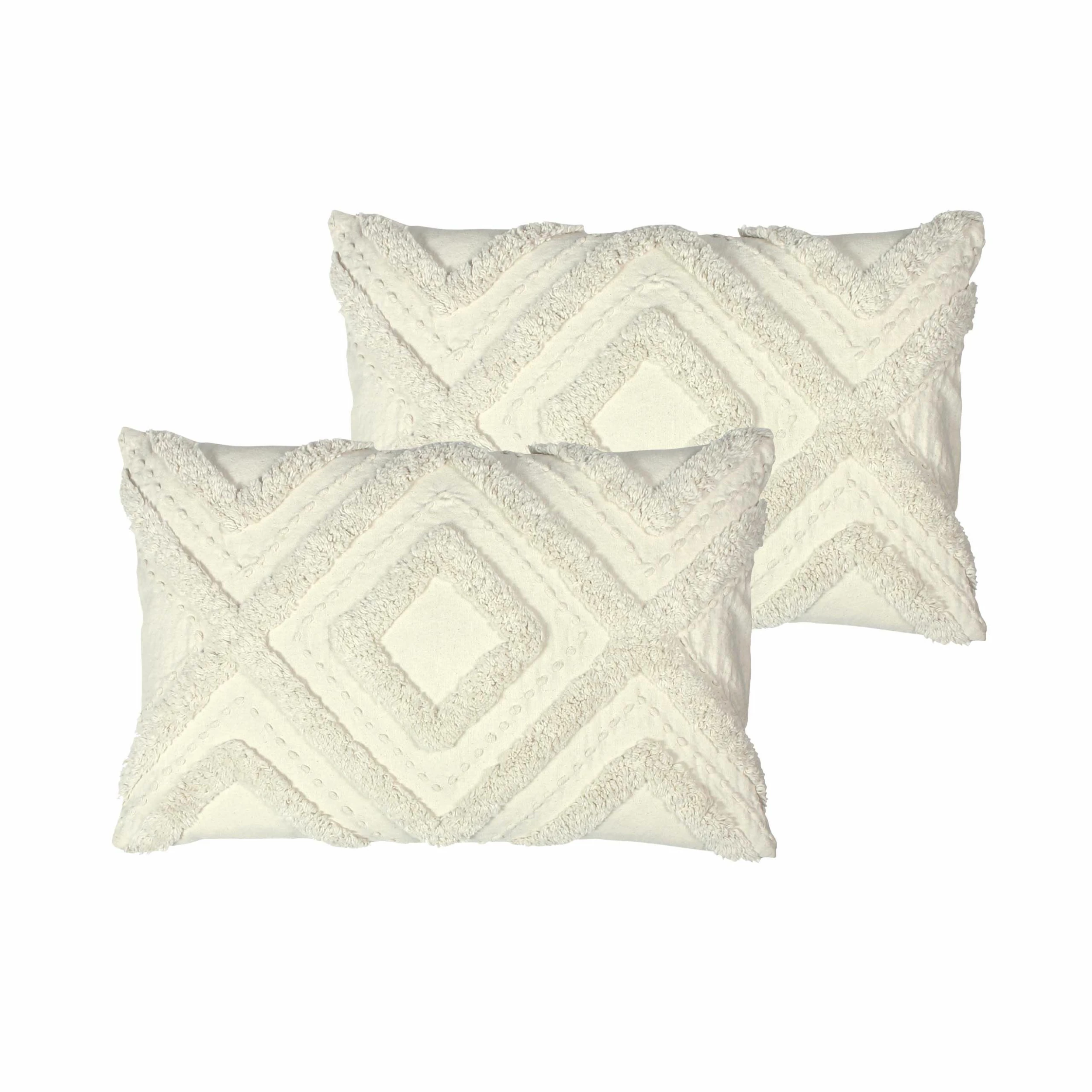 Furn. Orson Cushions (Twin Pack) - Ecru 1 Furn. Orson Cushions (Twin Pack) - Ecru