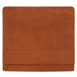 Furn. Textured Weave Bath Sheet - Brown