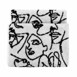 Furn. Everybody Abstract Jacquard Hand Towel - Black