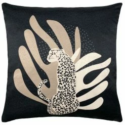 Furn. Aurora Leopard Feather Filled Cushion - Blush