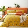 Furn. Theia Abstract Reversible Duvet Cover Set - Yellow