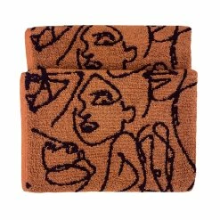 Furn. Everybody Abstract Jacquard Hand Towel - Brown