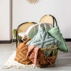 Furn. Korin Fringed Cushion Cover - Green -Cheap furn Store 6fea2ff7b9ce4ab7bb5ca2d8d44e773e