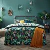 Furn. Azura Tropical Reversible Duvet Cover Set - Dark Green