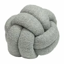 Furn. Boucle Knot Cushion - Silver