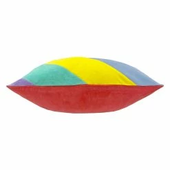 Furn. Della Striped Cotton Velvet Polyester Filled Cushion - Multicolour -Cheap furn Store 7d6bf22050074f369784203dba8a3a7f 1