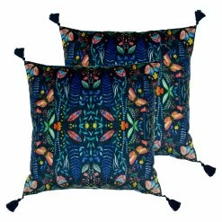 Furn. Kaleidoscopic Cushions (Twin Pack) - Blue