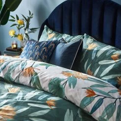 Furn. Tiger Lily Floral Reversible Duvet Cover Set - Green -Cheap furn Store 81ba4f84eb5b460e8e91d31603e090d1