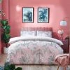 Furn. Colony Palm Tropical Reversible Duvet Cover Set - Pink