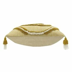 Furn. Rainbow Cotton Tuft Double Tassel Cushion Cover - Yellow -Cheap furn Store 8450984f78df4589bc53046a0d1cf9ed