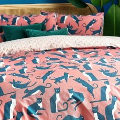 Furn. Kitta Animal Reversible Duvet Cover Set - Pink -Cheap furn Store 88aca00622aa434ca49c5f79e577f97b