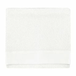 Furn. Textured Weave Bath Towel - White