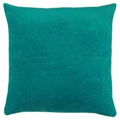 Furn. Solo Cotton Velvet Polyester Filled Cushion - Teal