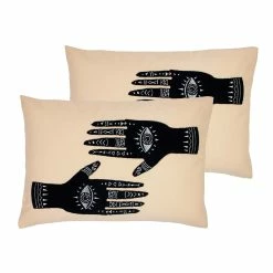 Furn. Ashram Hands Cushions (Twin Pack) - Blush