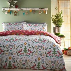 Furn. Scandi Festive Duvet Covet Set - Multicolour