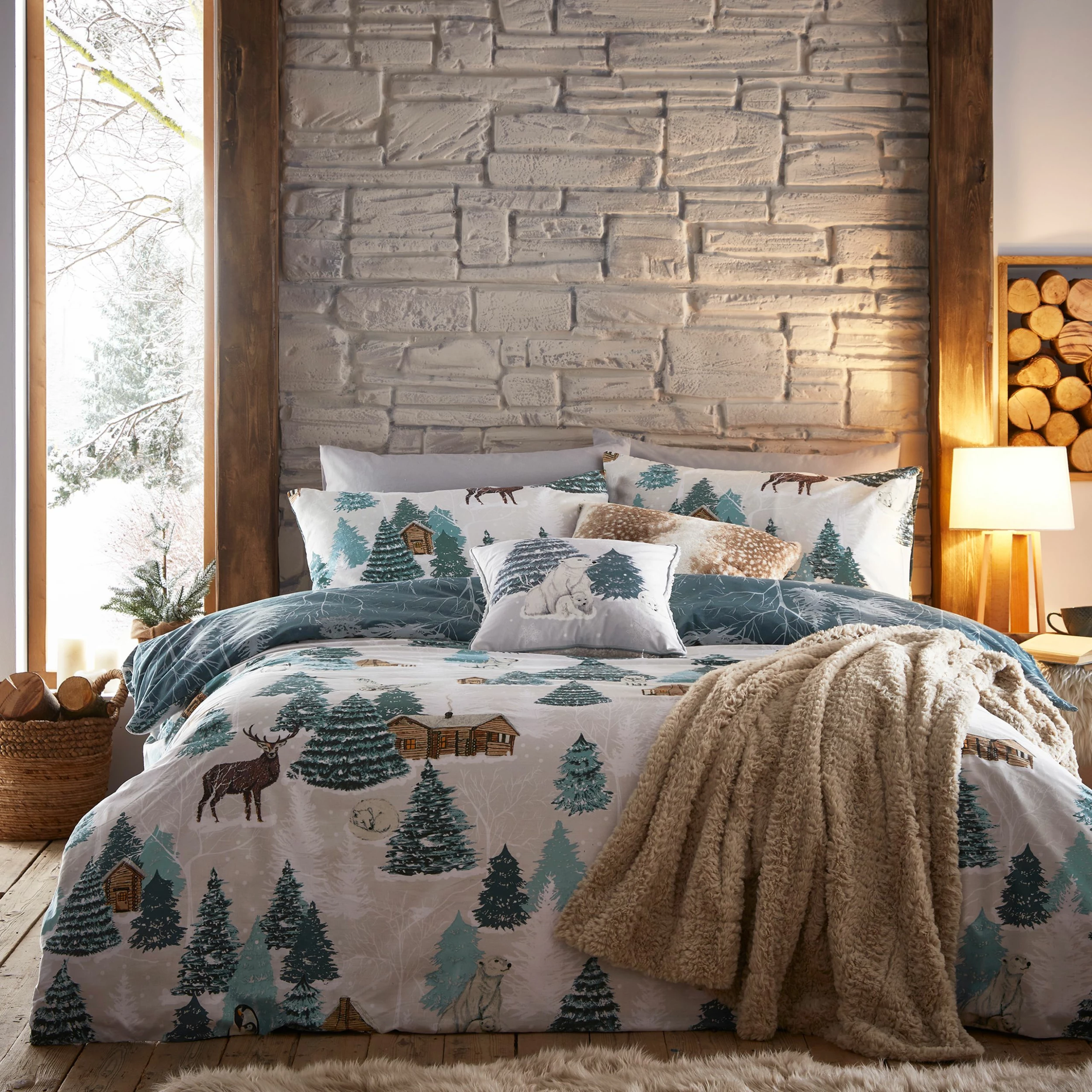 Furn. Arcticus Animal Duvet Cover Set - Blue 1 Furn. Arcticus Animal Duvet Cover Set - Blue