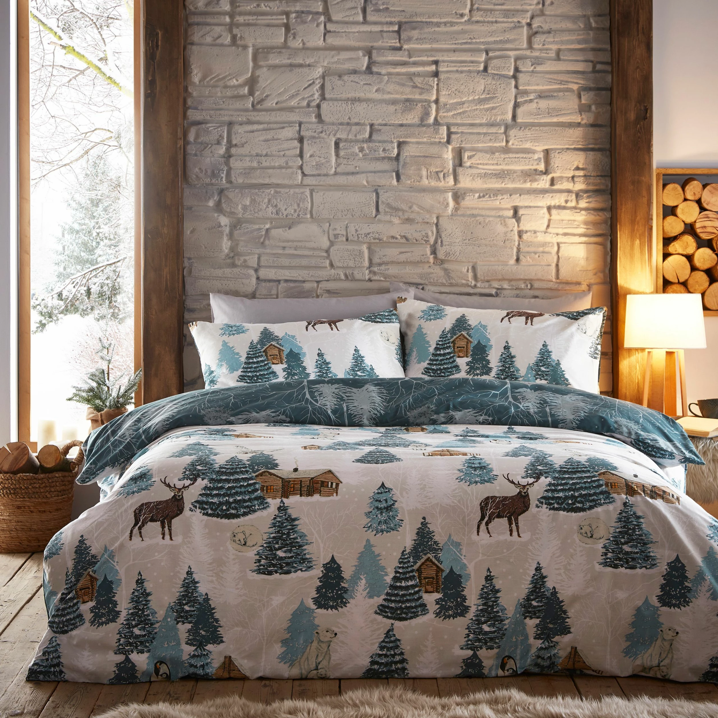 Furn. Arcticus Animal Duvet Cover Set - Blue 2 Furn. Arcticus Animal Duvet Cover Set - Blue - Image 2