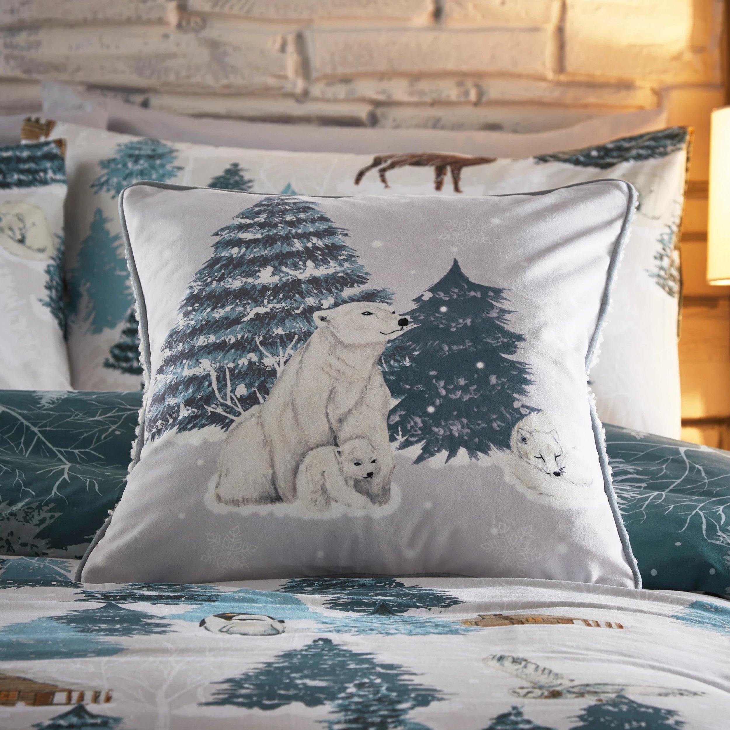 Furn. Arcticus Animal Duvet Cover Set - Blue 5 Furn. Arcticus Animal Duvet Cover Set - Blue - Image 5
