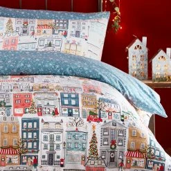 Furn. Festive Town Duvet Set - Multicolour -Cheap furn Store CHRTOWN D01 MUL 2
