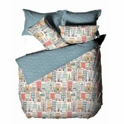 Furn. Festive Town Duvet Set - Multicolour -Cheap furn Store CHRTOWN D01 MUL 4
