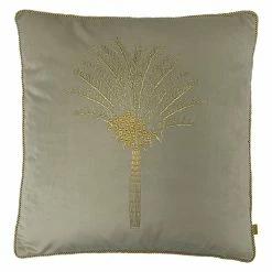 Furn. Desert Palm Polyester Filled Cushion - Ivory