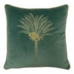 Furn. Desert Palm Polyester Filled Cushion - Grey