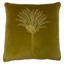 Furn. Desert Palm Polyester Filled Cushion - Olive