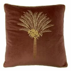 Furn. Desert Palm Polyester Filled Cushion - Rose