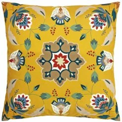 Furn. Folk Flora Outdoor Cushion - Yellow