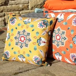 Furn. Folk Flora Outdoor Cushion - Yellow -Cheap furn Store FFLORA CC5 OCH 3