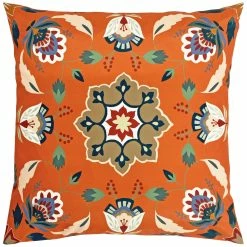 Furn. Folk Flora Outdoor Cushion - Orange