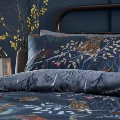 Furn. Forest Fauna Woodland Duvet Cover Set - Navy -Cheap furn Store FORESTF D01 NVY 3