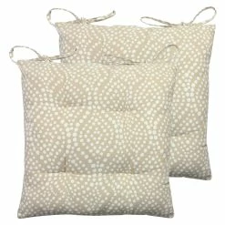 Furn. Geometric Ogi 2 Pack Seat Pads - Natural