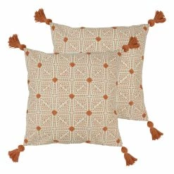 Furn. Chia Cushions (Twin Pack) - Coral