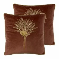 Furn. Desert Palm Cushions (Twin Pack) - Pink