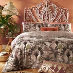 Furn. Malaysian Palm Duvet Cover Set - Blush