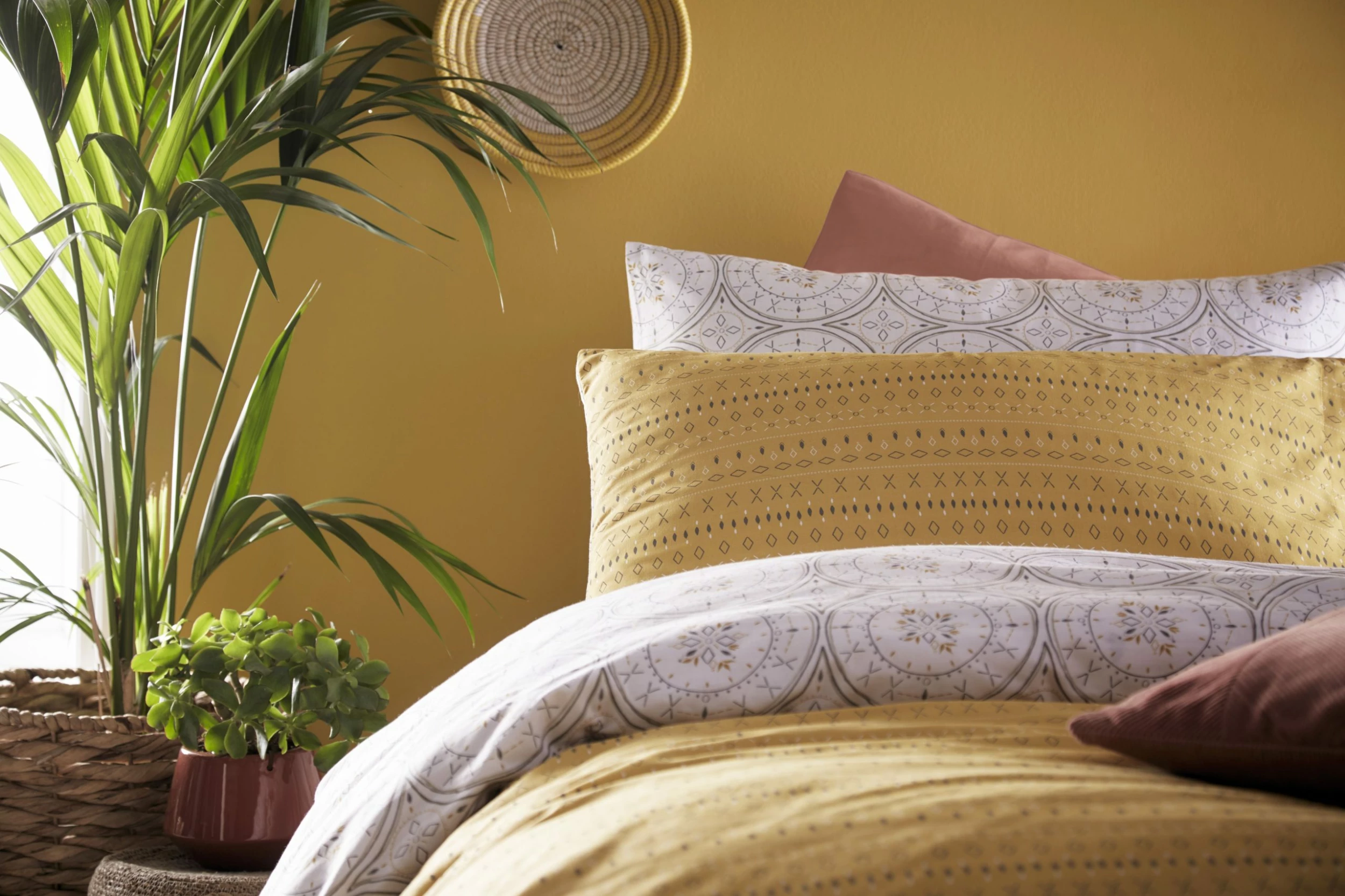 Furn. Mandala Duvet Set Grey/Ochre 2 Furn. Mandala Duvet Set Grey/Ochre - Image 2