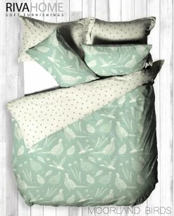 Furn. Moorland Birds SKing Duvet Set Green -Cheap furn Store MoorlandBirds