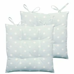 Furn. Polka 2 Pack Seat Pads - Blue